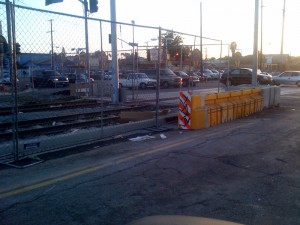 Expo Line. Western Ave. station construction
